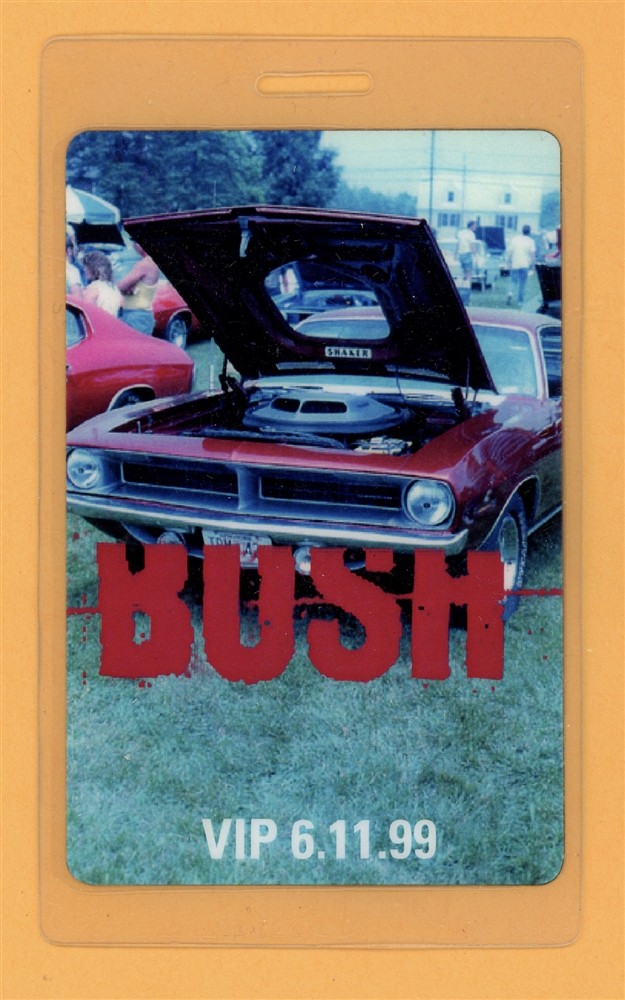 Bush 1999 Concert Tour VIP Laminated Backstage Pass