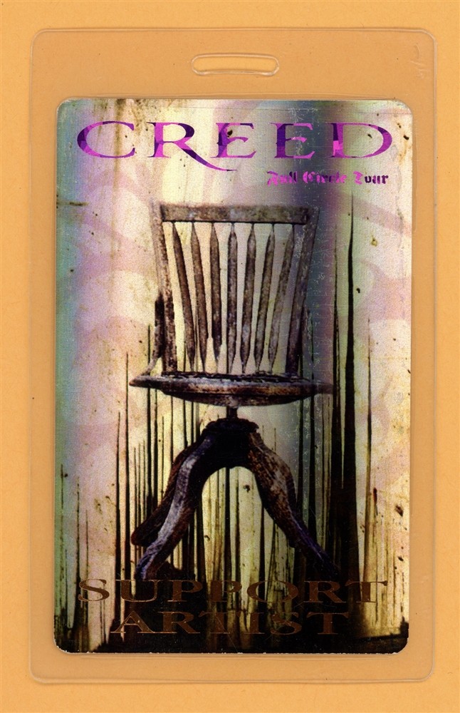 Creed 2009 Full Circle Tour Support Artist Laminated Backstage Pass