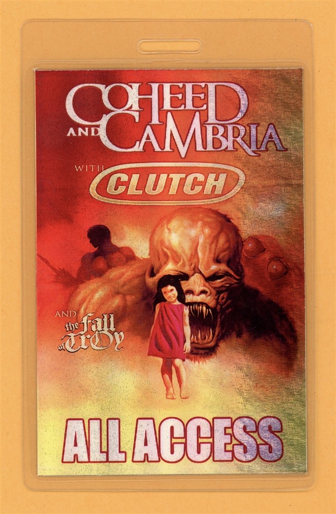 Coheed and Cambria 2007 w/ Clutch Tour All Access Laminated Backstage Pass