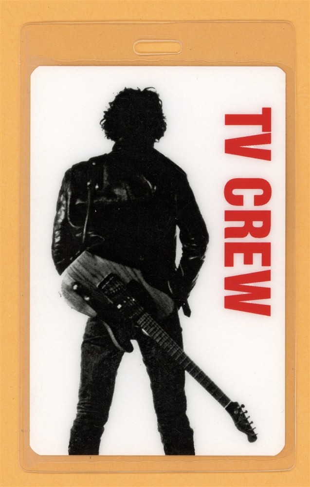 Bruce Springsteen 1995 Greatest Hits Tour TV Crew Laminated Backstage Pass