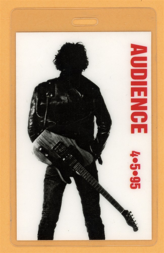 Bruce Springsteen 1995 Greatest Hits Tour Audience Laminated Backstage Pass