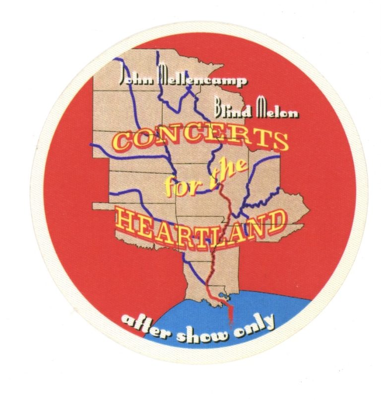 John Mellencamp Blind Melon Round Satin Backstage Pass