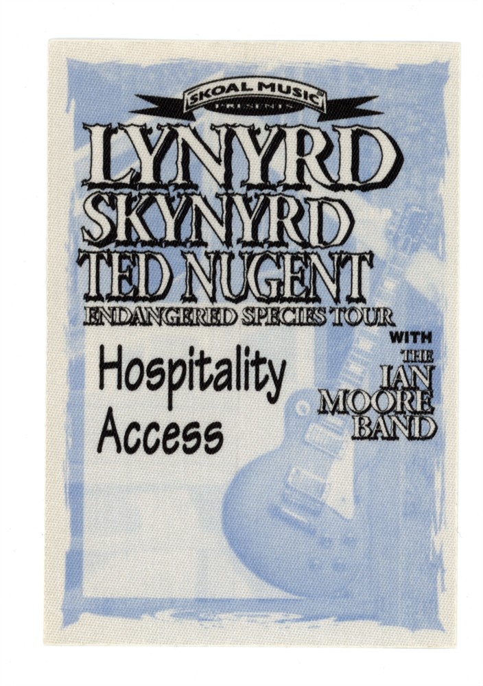 Lynyrd Skynyrd 1994 Endangered Species Concert Tour Hospitality Backstage Pass