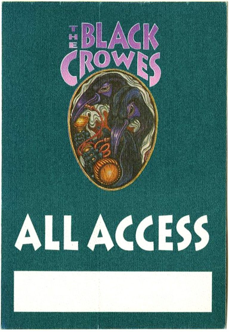 Black Crowes 1993 High as the Moon Concert Tour All Access Backstage Pass