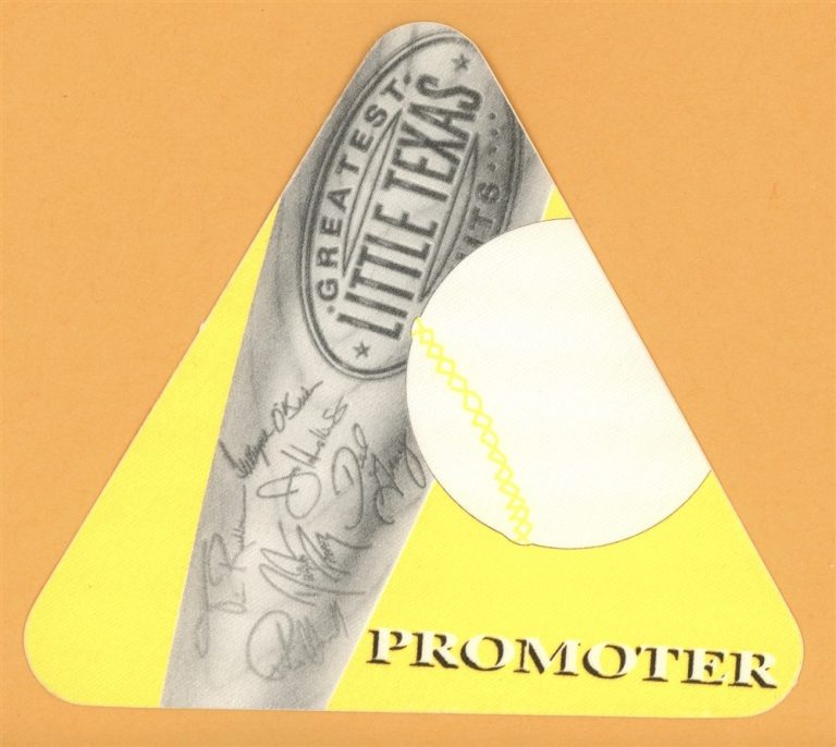 Little Texas 1995 Greatest Hits Concert Tour PROMOTER Backstage Pass