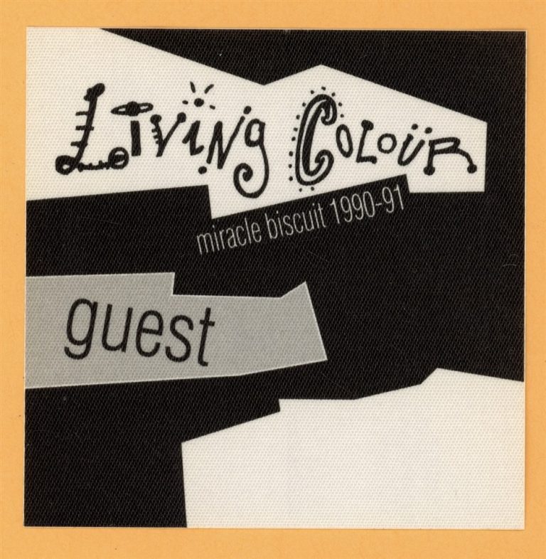 Living Colour 1990 Miracle Biscuit Concert Tour GUEST Backstage Pass
