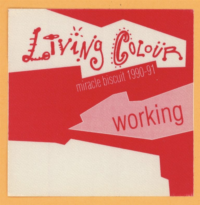 Living Colour 1990 Miracle Biscuit Concert Tour WORKING Backstage Pass