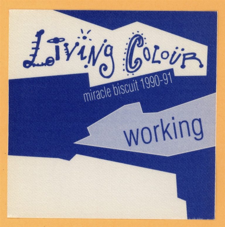 Living Colour 1990 Miracle Biscuit Concert Tour WORKING Backstage Pass