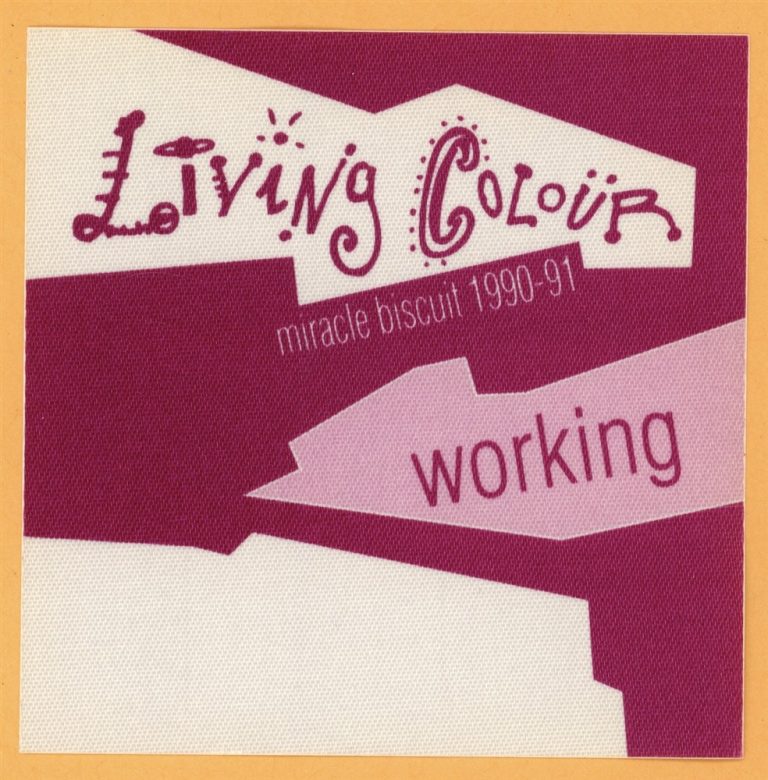 Living Colour 1990 Miracle Biscuit Concert Tour WORKING Backstage Pass