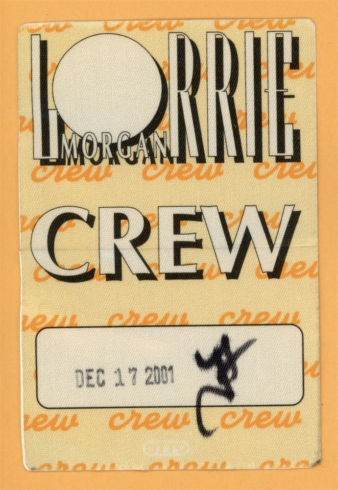 Lorrie Morgan 2001 Concert Tour CREW Backstage Pass