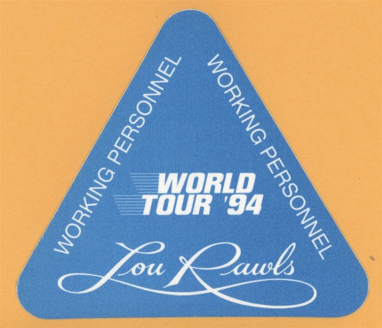 Lou Rawls 1994 Concert Tour WORKING Backstage Pass
