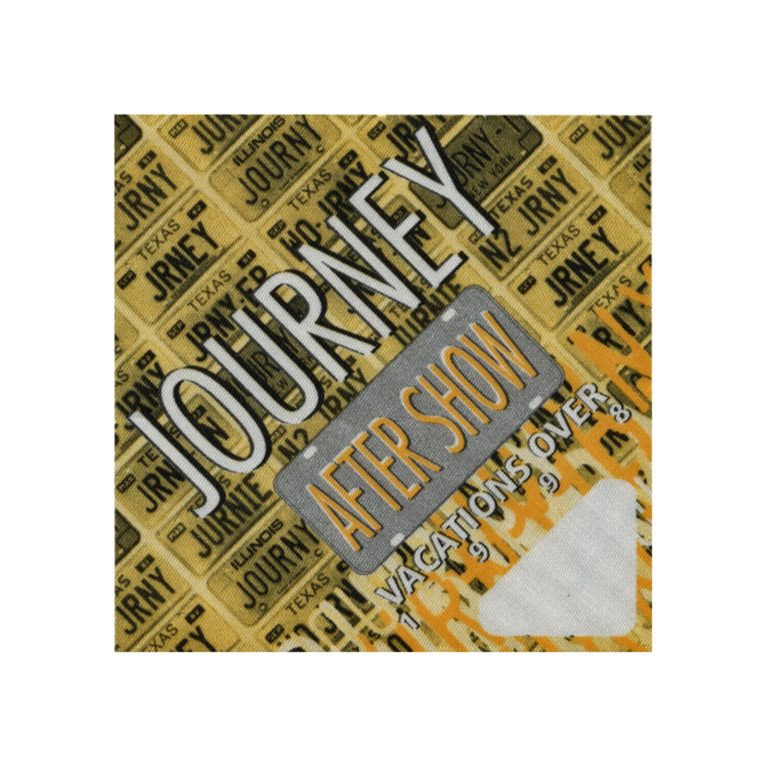Journey 1998 Vacation's Over Concert Tour Aftershow Backstage Pass