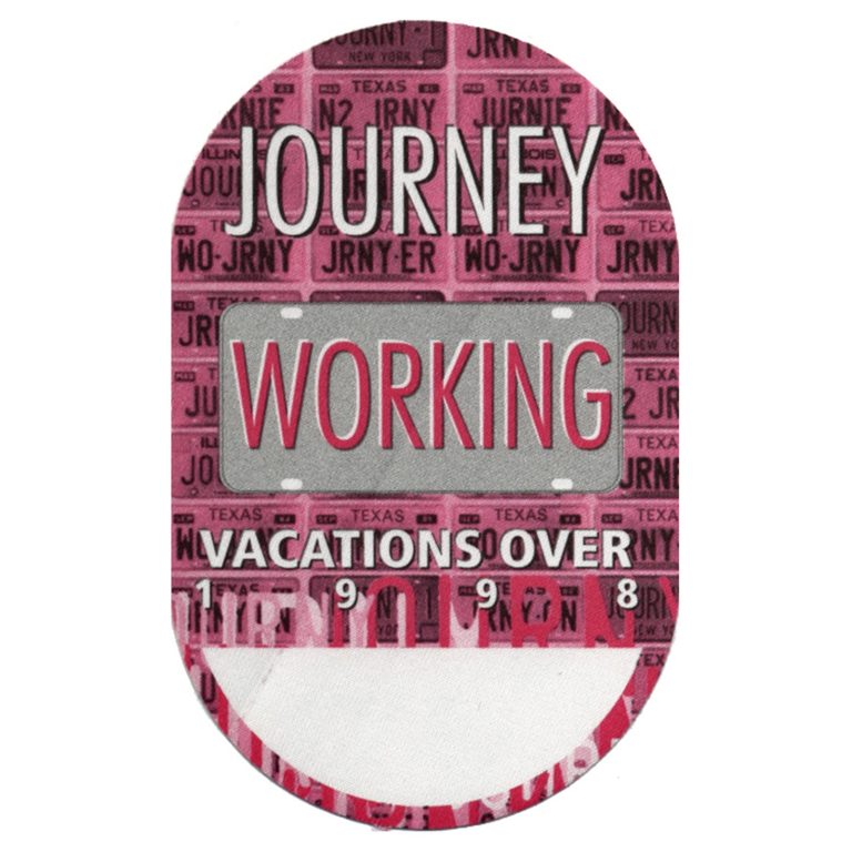 Journey 1998 Vacation's Over Concert Tour Working Backstage Pass