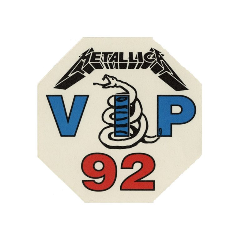 Metallica 1992 Wherever We May Roam Concert Tour VIP Backstage Pass