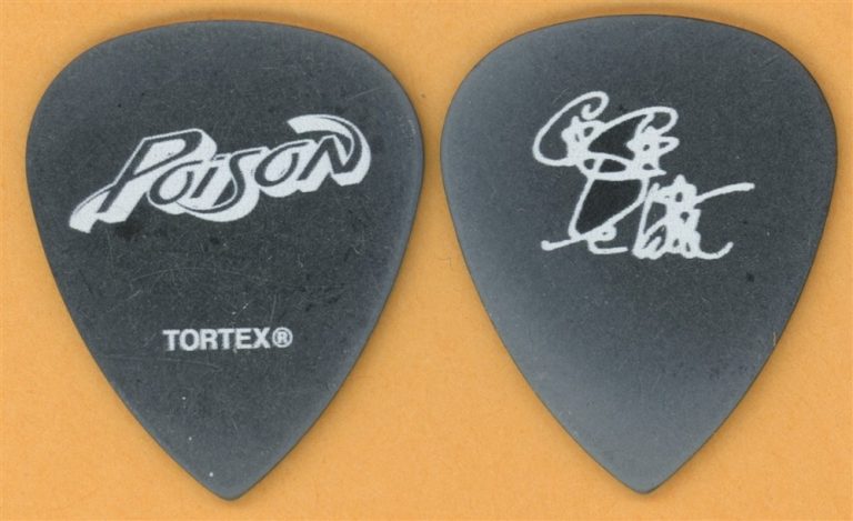 Poison 2022 Stadium Tour CC Deville BLACK Signature Guitar Pick
