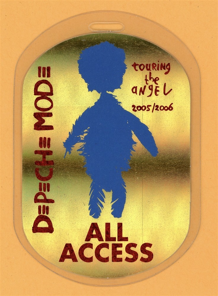 Depeche Mode 2005 The Angel Tour All Access Laminated Backstage Pass