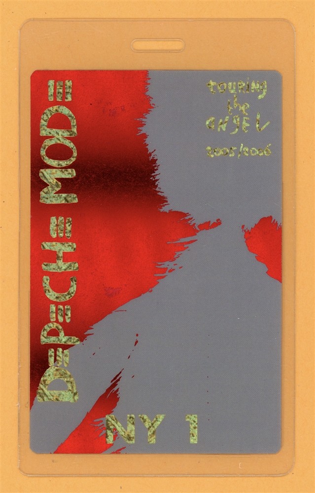 Depeche Mode 2005 The Angel Tour NY 1 Laminated Backstage Pass
