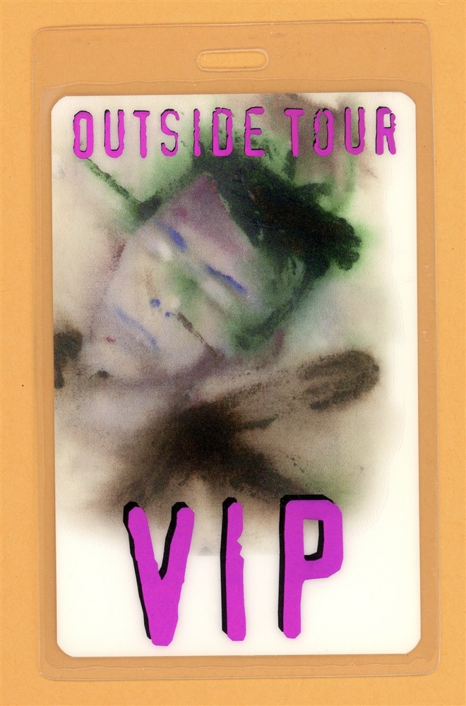 David Bowie 1995 Outside Tour VIP Laminated Backstage Pass
