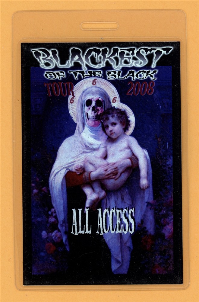 Danzig 2008 Blackest of the Black Tour All Access Laminated Backstage Pass