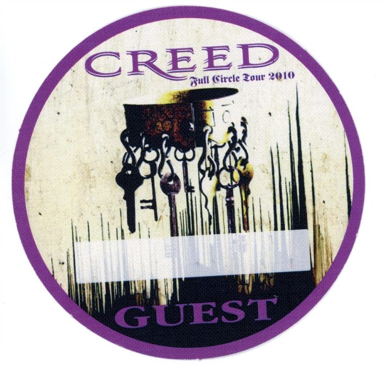 Creed 2010 Full Circle Concert Tour Guest Backstage Pass