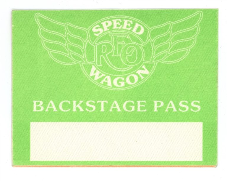 REO Speedwagon Concert Tour Backstage Pass
