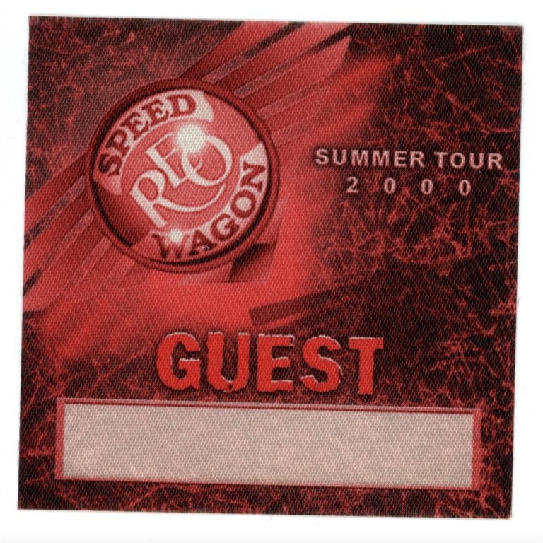 REO Speedwagon 2000 Summer Tour Guest Backstage Pass