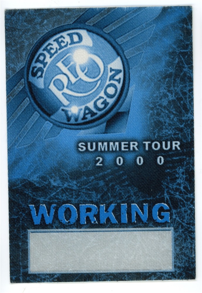 REO Speedwagon 2000 Summer Tour Working Backstage Pass