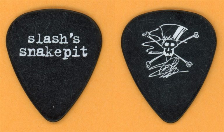 Guns N Roses Slash's Snakepit Vintage Guitar Pick - 1994 Tour - Dark Black