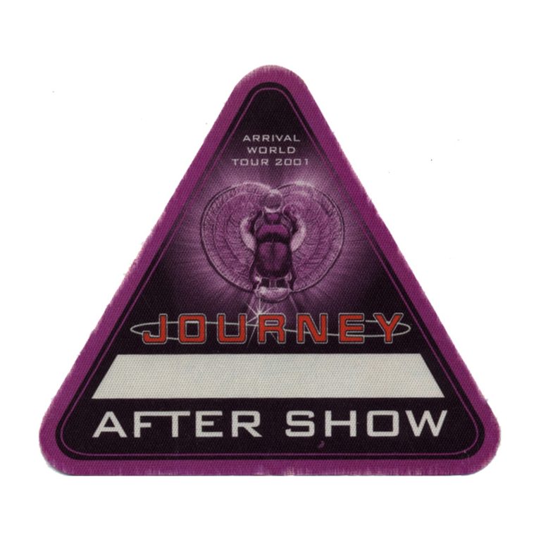 Journey 2001 Arrival Concert Tour Aftershow Backstage Pass