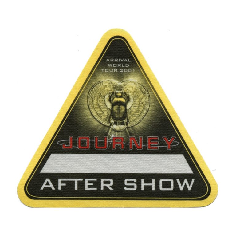 Journey 2001 Arrival Concert Tour Aftershow Backstage Pass