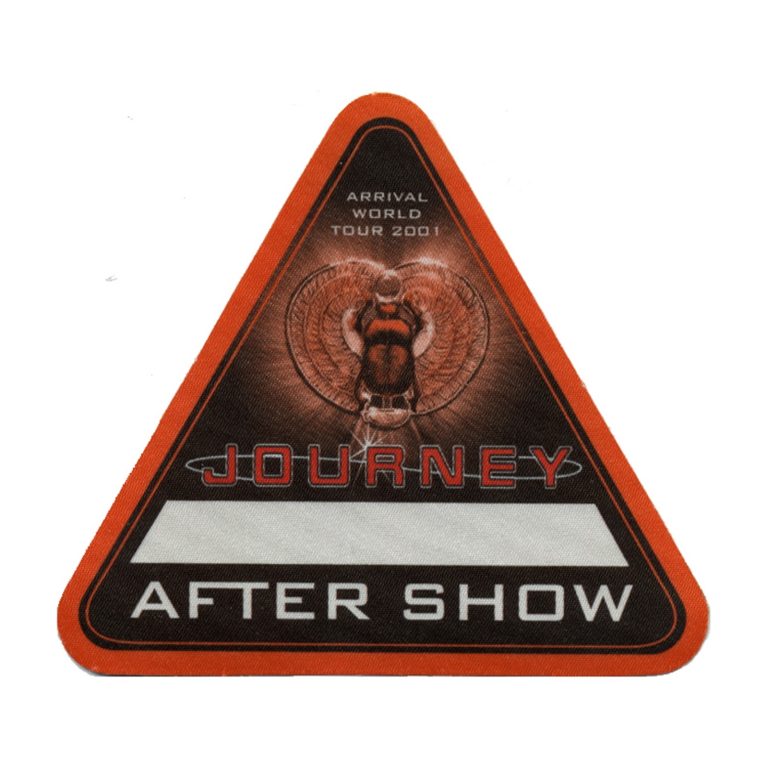 Journey 2001 Arrival Concert Tour Aftershow Backstage Pass