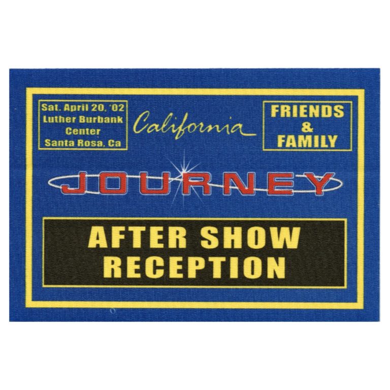 Journey 2002 Arrival Concert Tour Aftershow Backstage Pass
