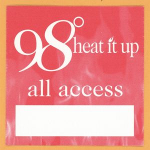 98 Degrees 1998 Heat It Up Tour ALL ACCESS Backstage Pass