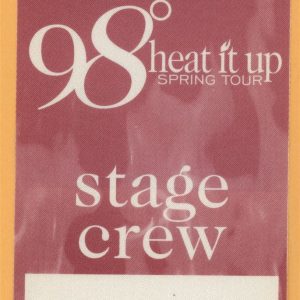 98 Degrees 1998 Heat It Up Tour CREW Backstage Pass