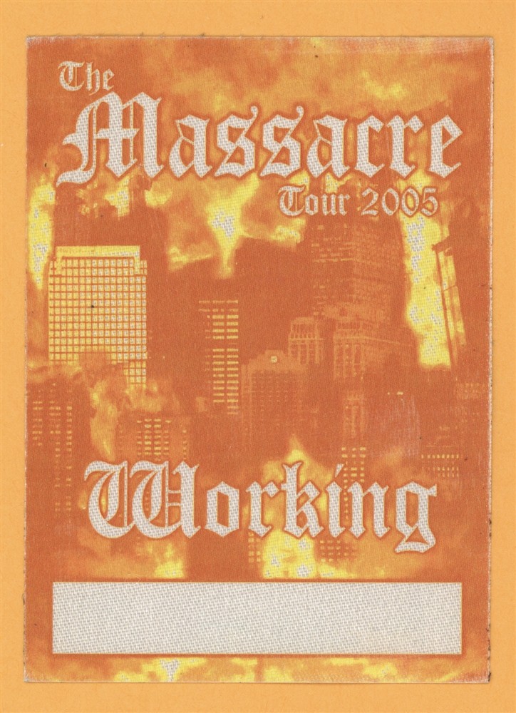 50 Cent 2005 Massacre Tour WORKING Backstage Pass