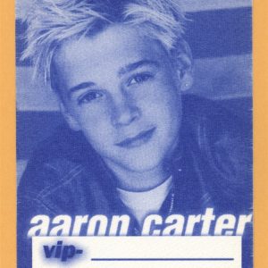 Aaron Carter Concert Tour VIP Backstage Pass