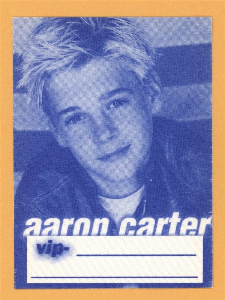 Aaron Carter Concert Tour VIP Backstage Pass