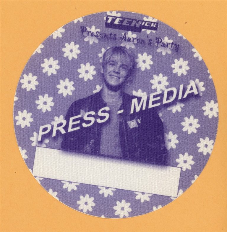 Aaron Carter Concert Tour PRESS MEDIA Backstage Pass