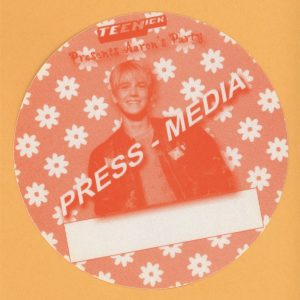 Aaron Carter Concert Tour PRESS MEDIA Backstage Pass