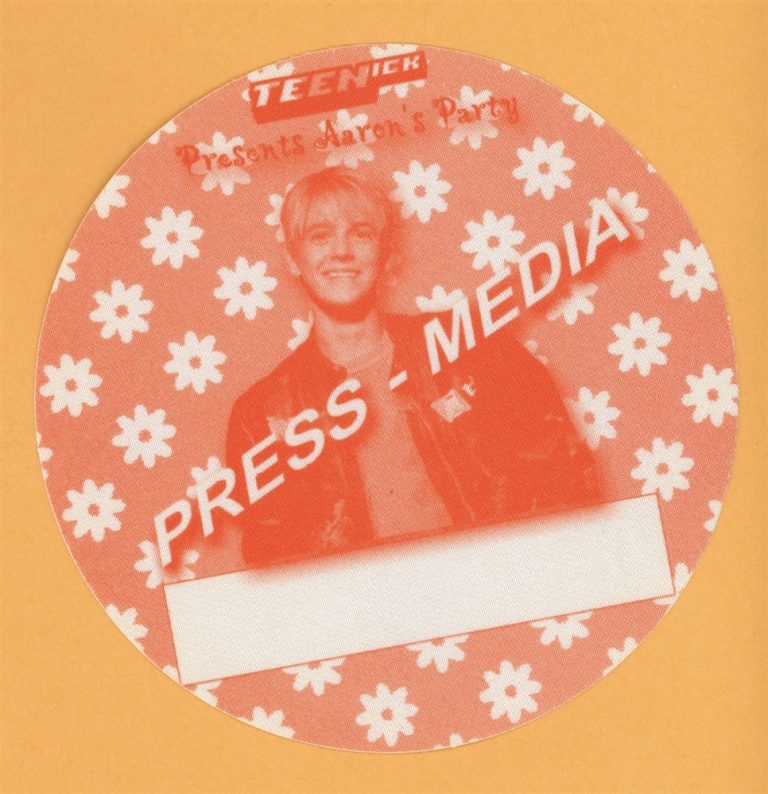 Aaron Carter Concert Tour PRESS MEDIA Backstage Pass