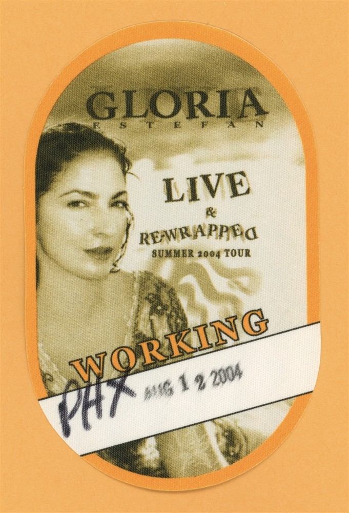 Gloria Estefan 2004 Concert Tour WORKING Backstage Pass