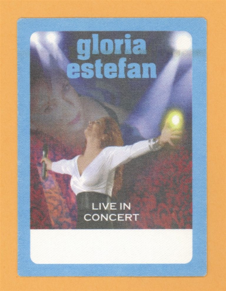 Gloria Estefan 2001 Concert Tour Backstage Pass