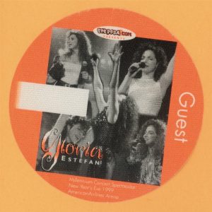 Gloria Estefan 1999 Millenium Concert Tour GUEST Backstage Pass