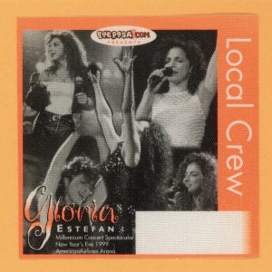 Gloria Estefan 1999 Millenium Concert Tour CREW Backstage Pass