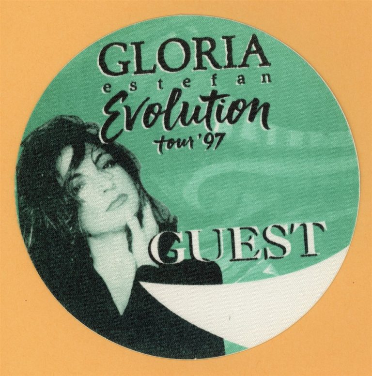 Gloria Estefan 1997 Evolution Concert Tour GUEST Backstage Pass