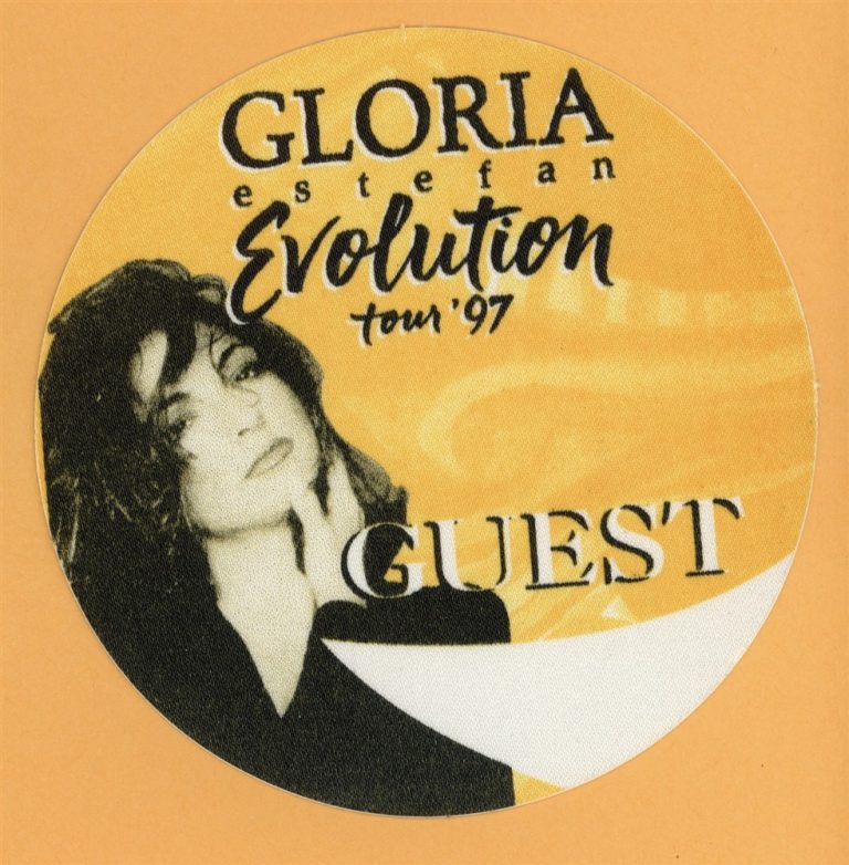 Gloria Estefan 1997 Evolution Concert Tour GUEST Backstage Pass
