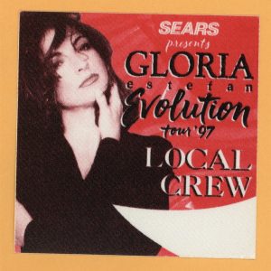 Gloria Estefan 1997 Evolution Concert Tour CREW Backstage Pass - Sears