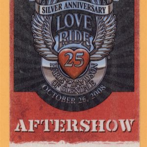 Foo Fighters 2008 Harley Davidson Love Ride 25 Concert Tour Backstage Pass