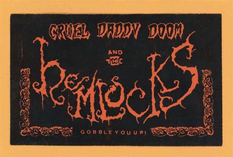 Cruel Daddy Doom & The Hemlocks Concert Tour Backstage Pass