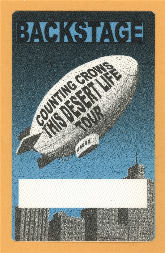 Counting Crows 1999 This Desert Life Concert Tour Backstage Pass